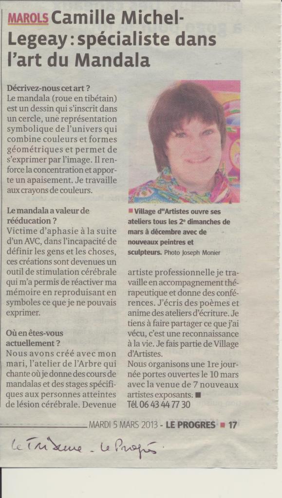 La Tribune Le progrés 5 mars 2013