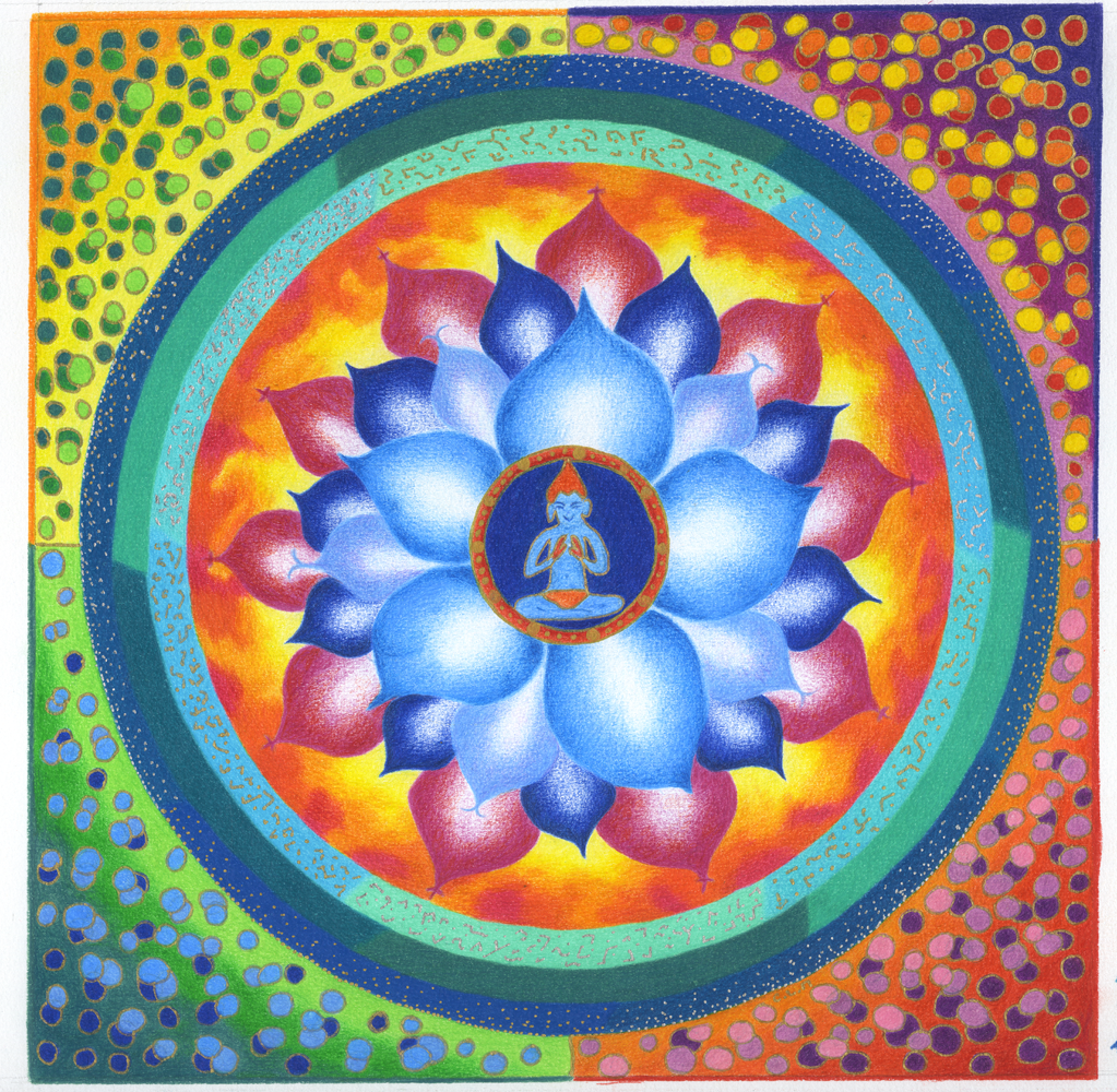 Le Bouddha Bleu : 30x30 cm - 147€